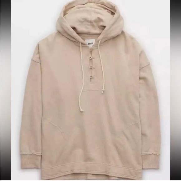 Aerie Beach Weekend Oversized Hoodie
Sweatshirt Sandalwood Beige, XS - Picture 2 of 4